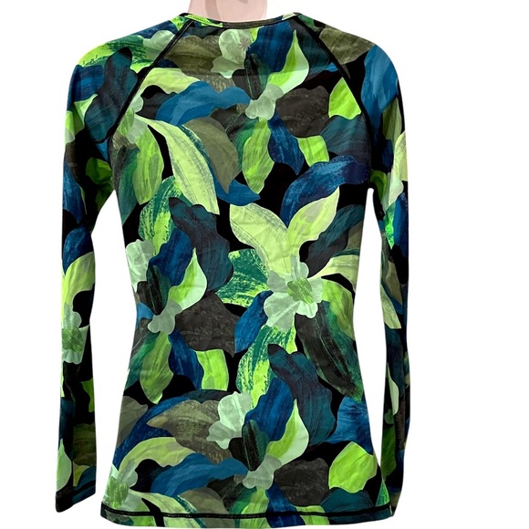 ATHLETA Point Break rash guard in Liana Floral Green S - Picture 4 of 8